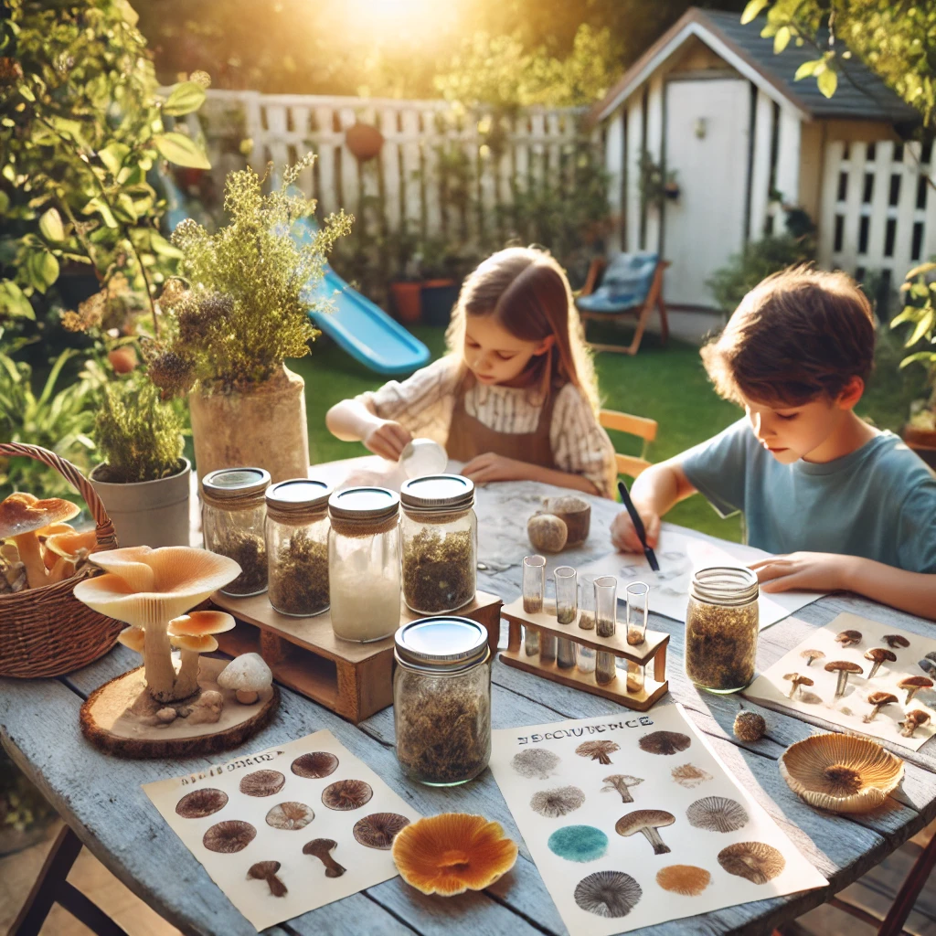 Backyard lab with kids!