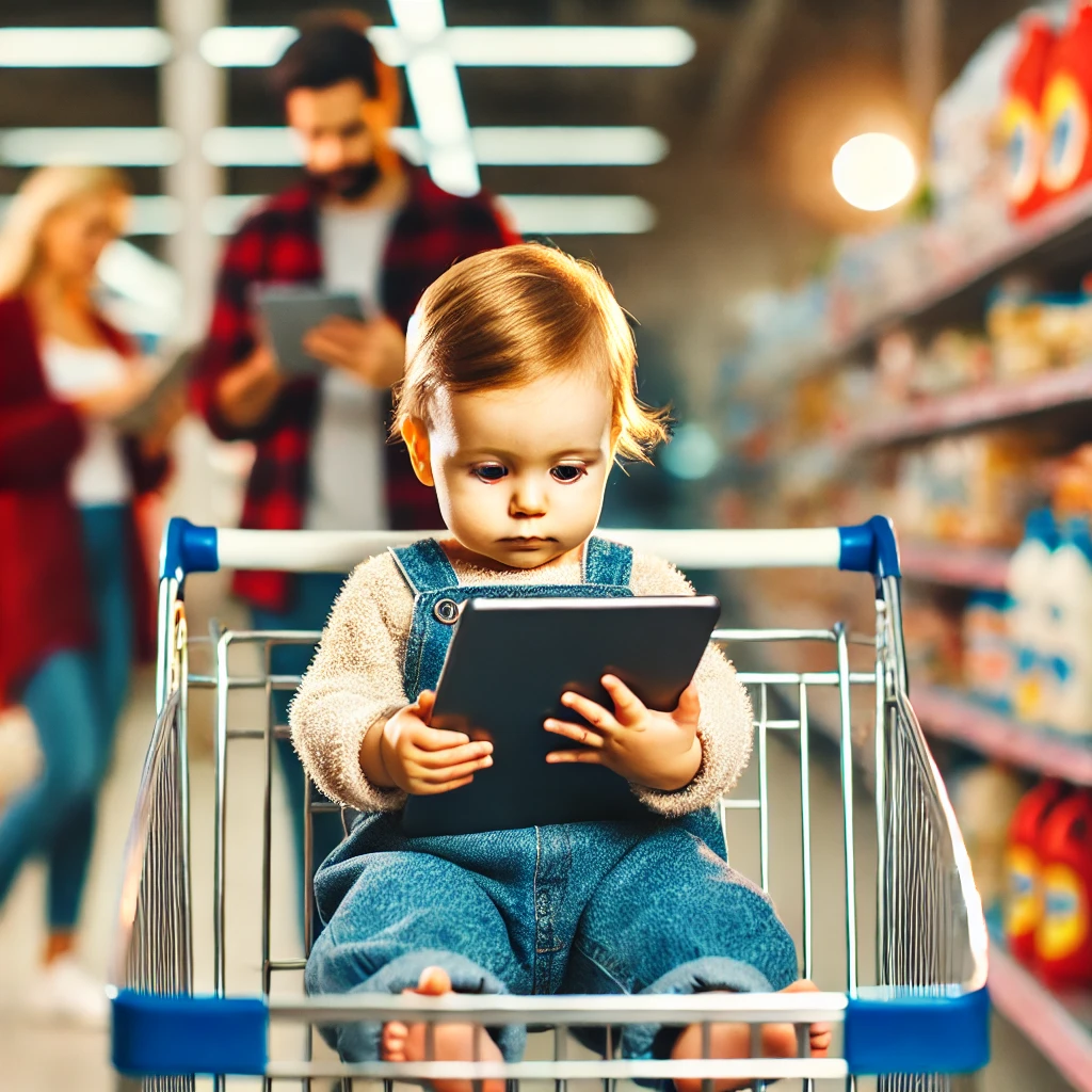 Why are these young children glued to screens? 