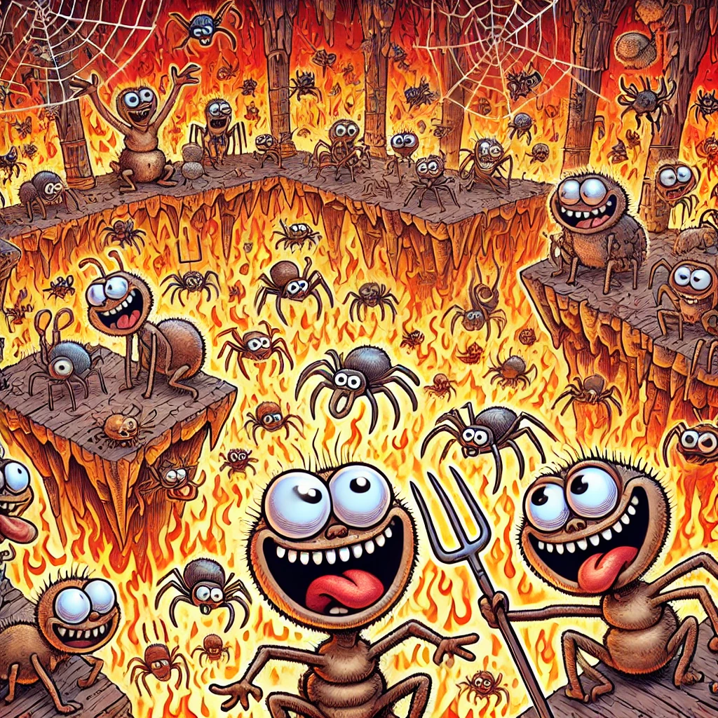 There is a portal inside the fan leading to Spider Hell!
