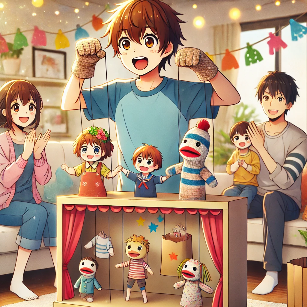 Have a puppet show and get creative!
