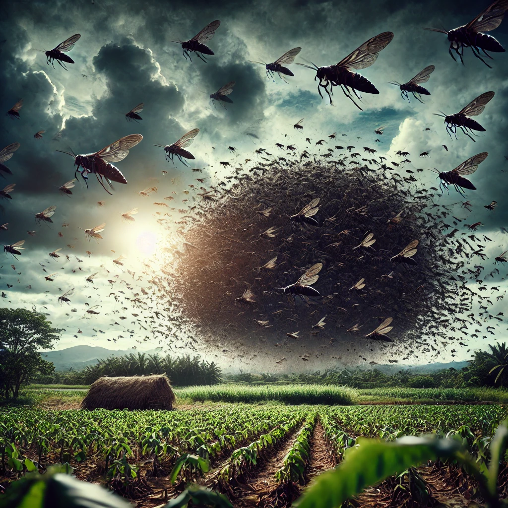 These swarms can travel hundreds of miles!