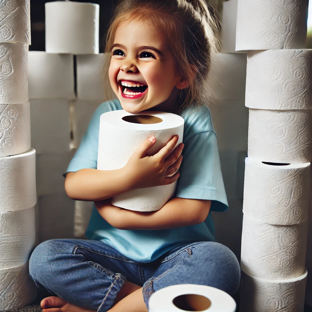 Little Abby so happy about her "Ultra-Soft"!