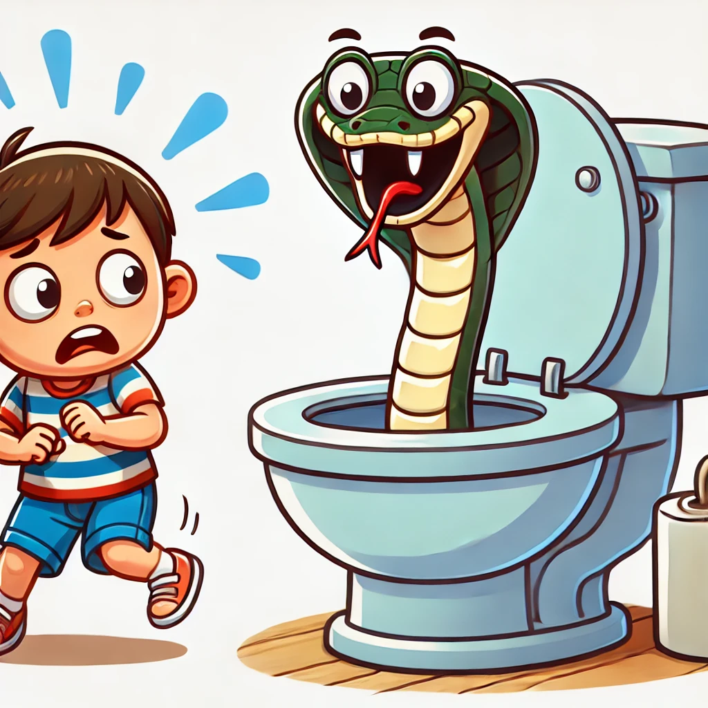 The legendary toilet snake!