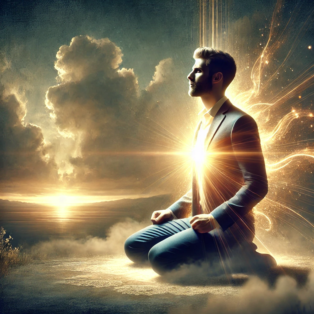 Here is the image of a man discovering that the way is within him and harnessing his inner power.