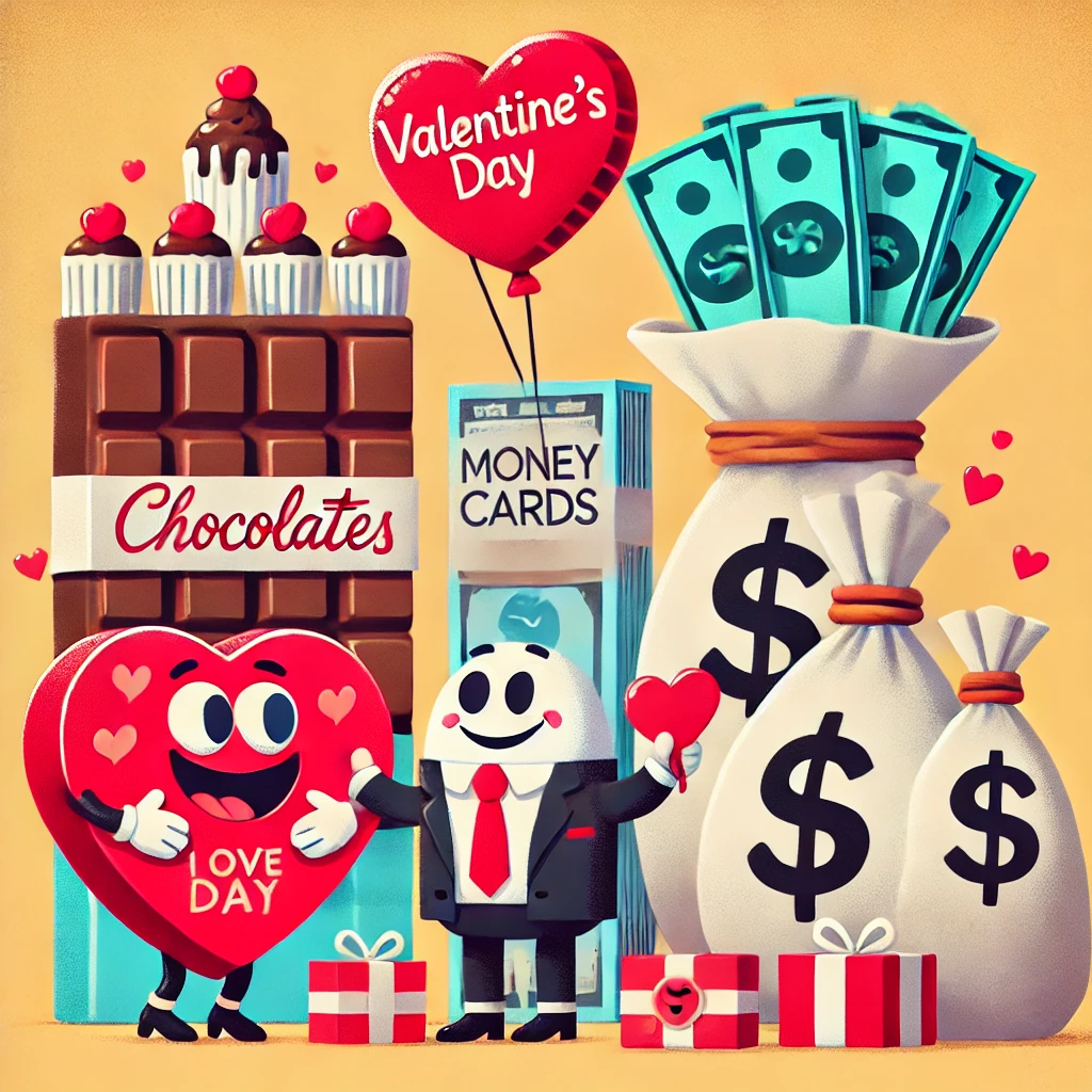 Here is an illustration of Valentine’s Day as a commercial scheme.