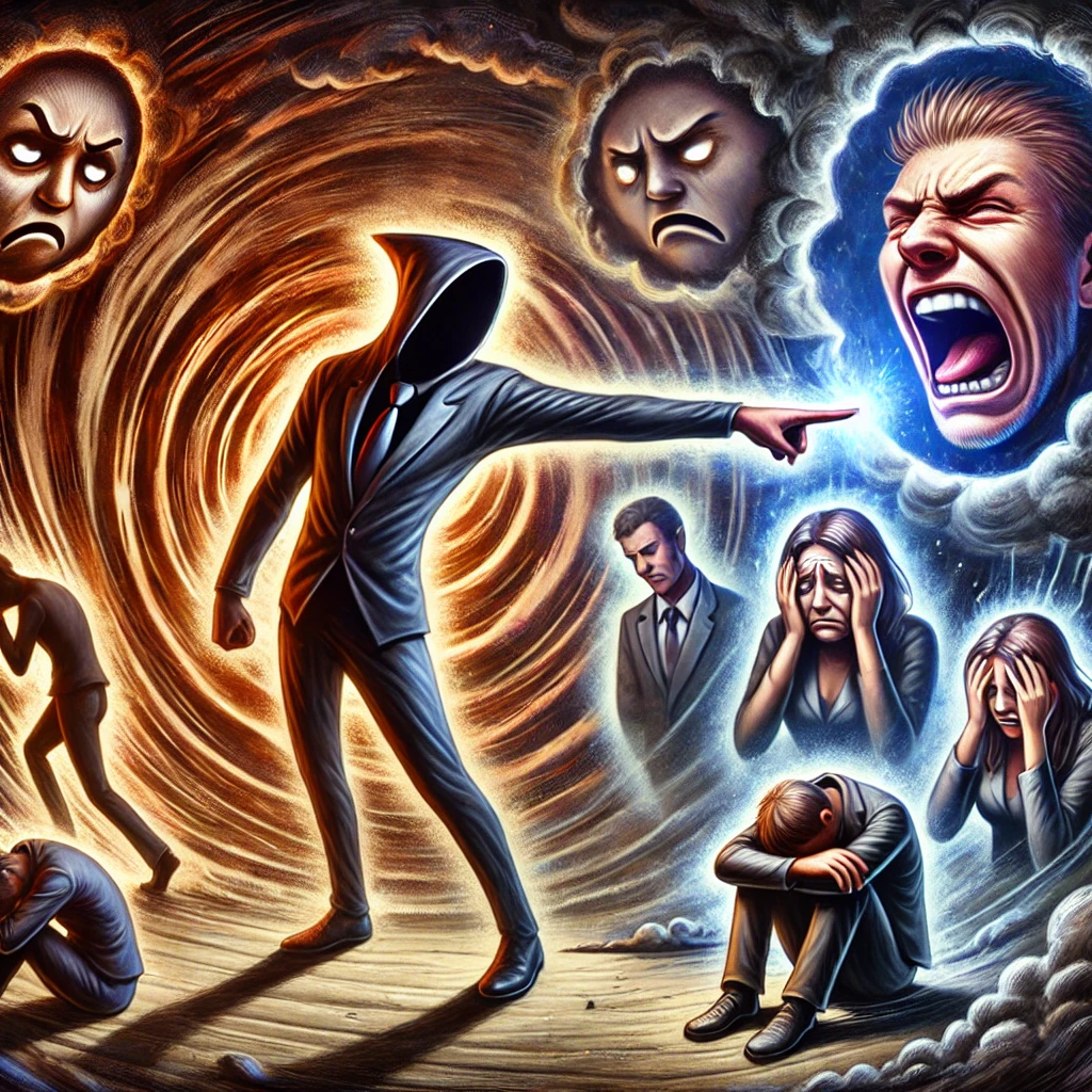 Here is the image of a miserable person projecting their negativity onto others